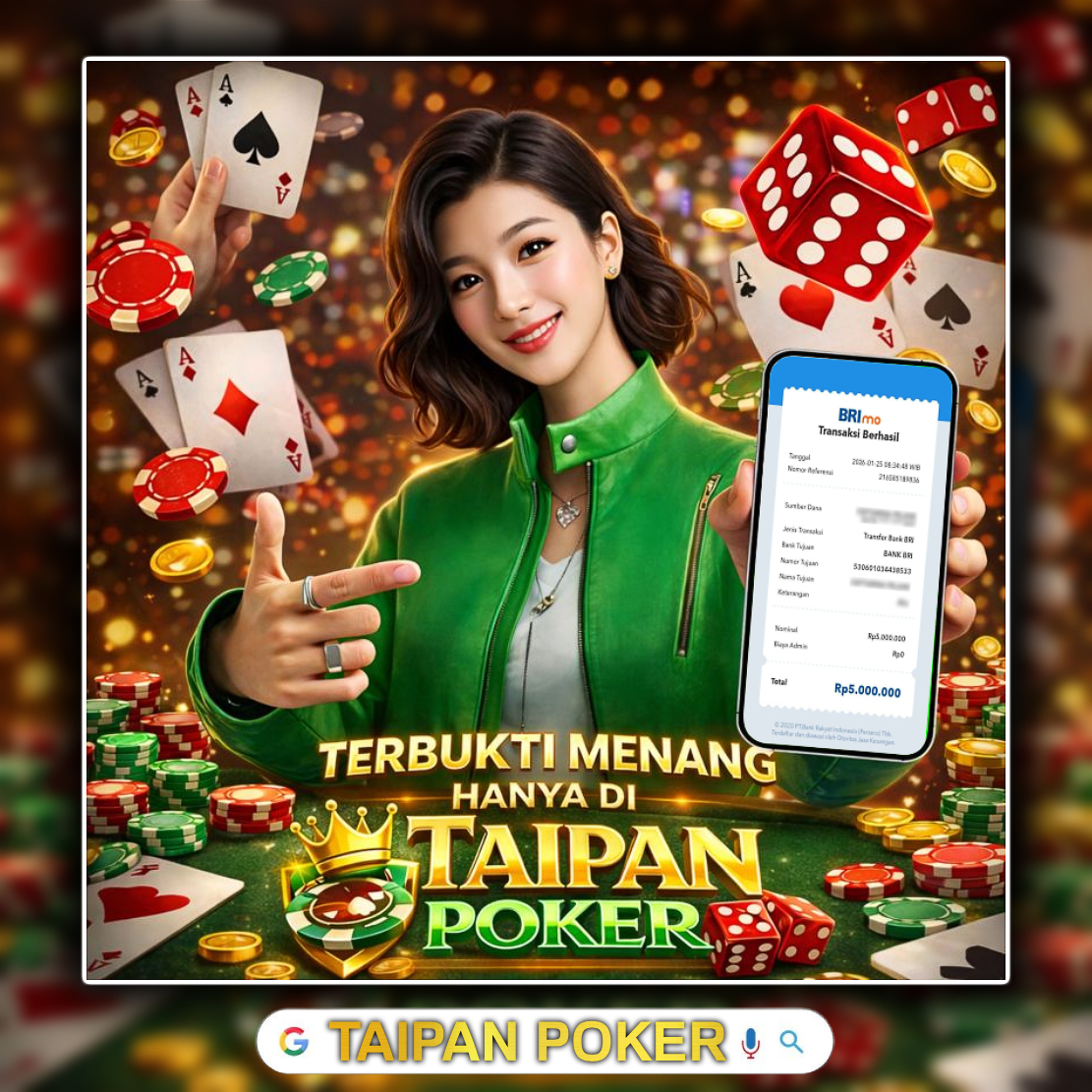 BUKTI KEMENANGAN TAIPAN POKER